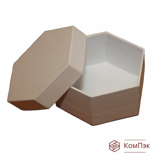 Коробка шестигранная с окошком, 220х190х55 мм , крышка-дно&nbsp;
